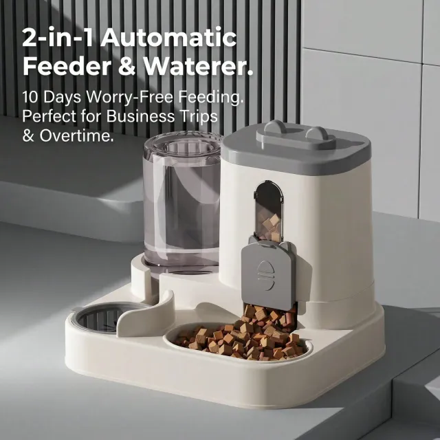 Pawtato Gravity 2-i-1 automatisk foderautomat katt stor