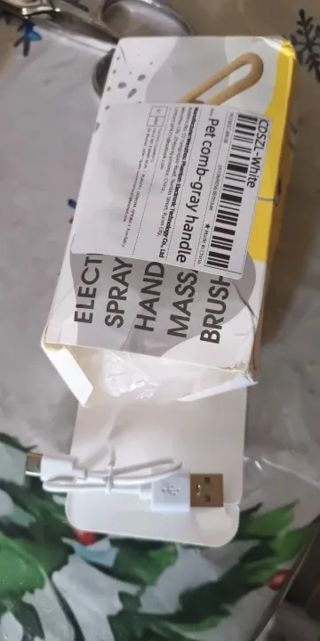 Pawtato ångborste hund för lös päls vit