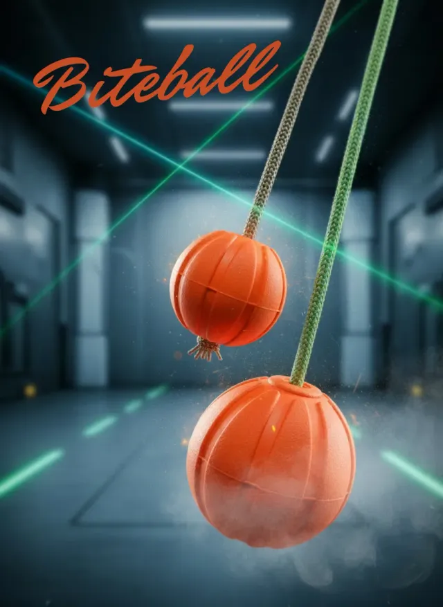 NewDog Biteball boll EVA med snöre tålig
