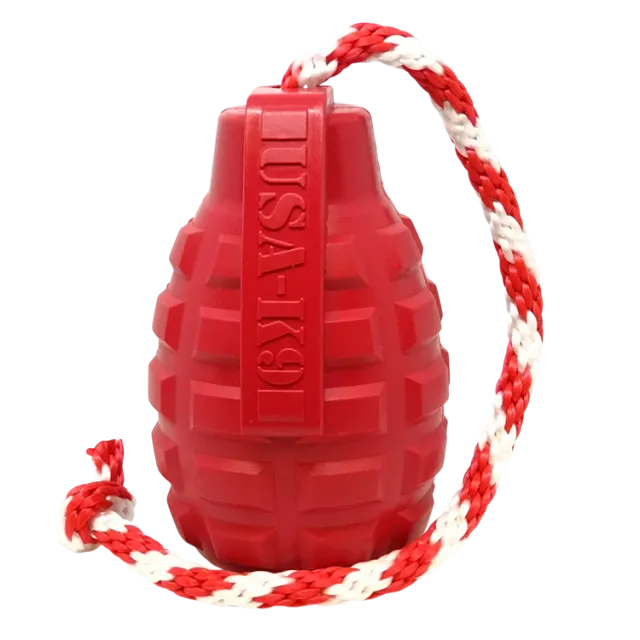 USA-K9 Grenade Large tuggleksak röd kraftiga bitare