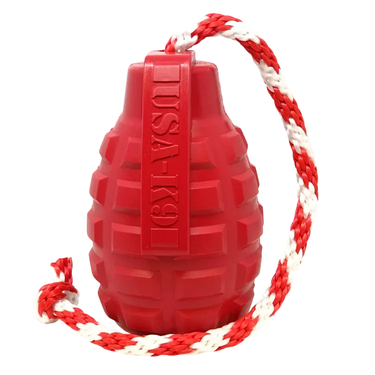 USA-K9 Grenade Large tuggleksak röd kraftiga bitare