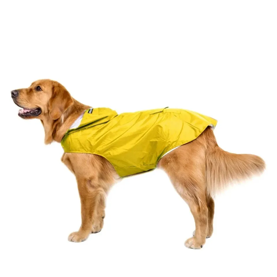 Pawtato Reflective regntäcke blå med huva S