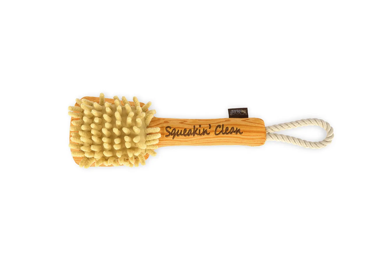 P.L.A.Y. Splish Splash Bark Bristles mjukisleksak med rep