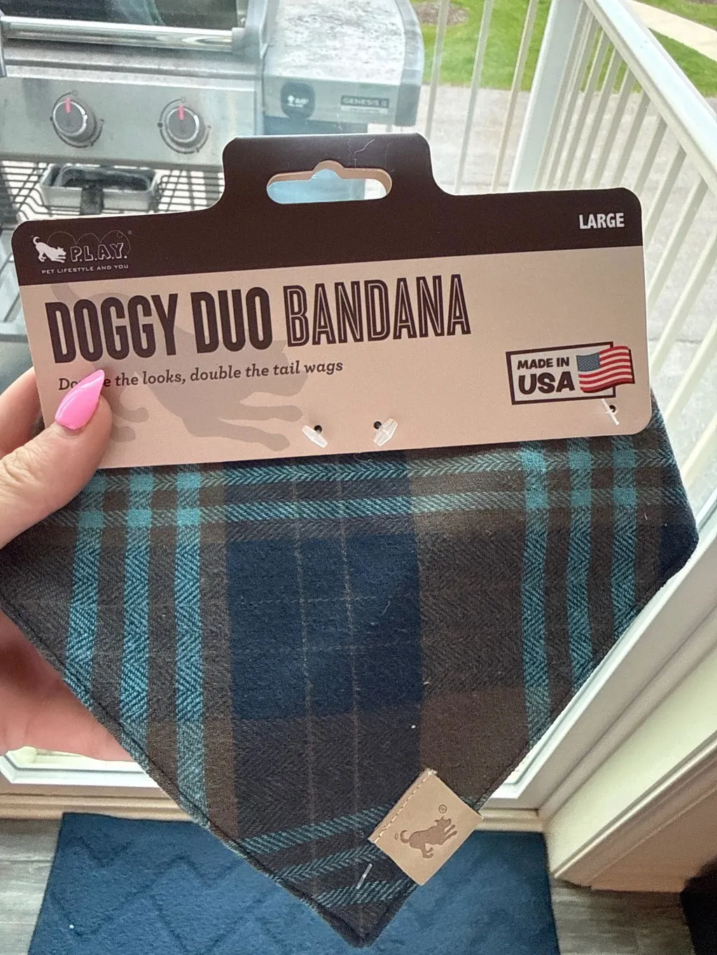 P.L.A.Y. Doggy Duo The Adventurer hundbandana bomull