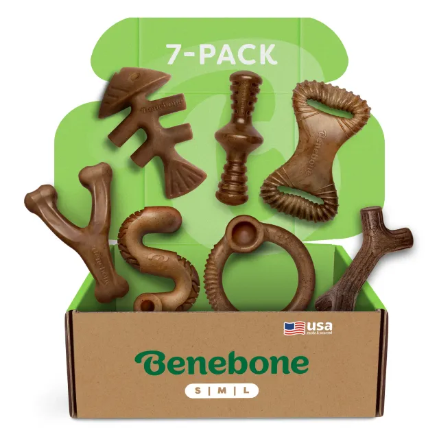 Benebone Complete Chew Collection tuggben Medium 7-pack nylon