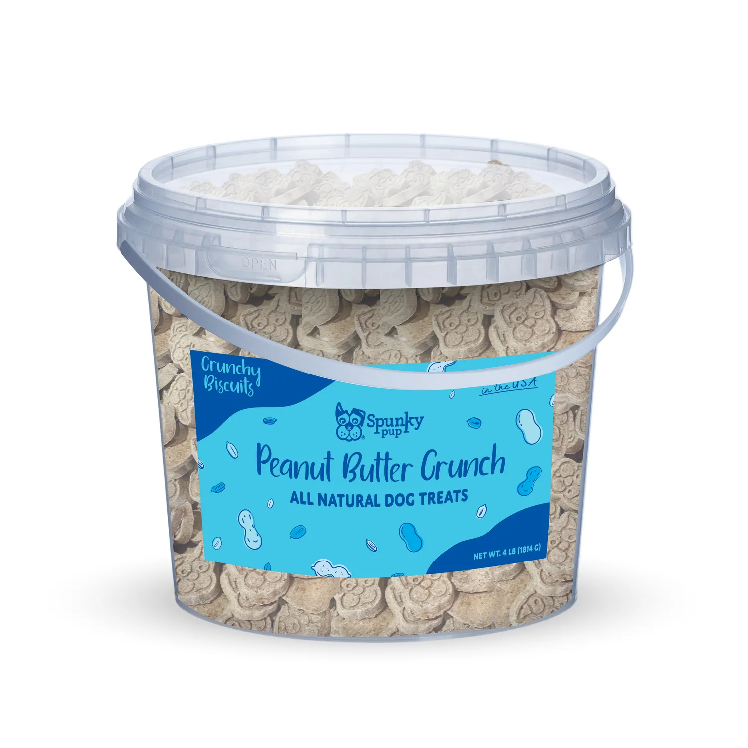 Spunky Pup Bucket of Biscuits hundkex Prime Rib 4 lb storhink