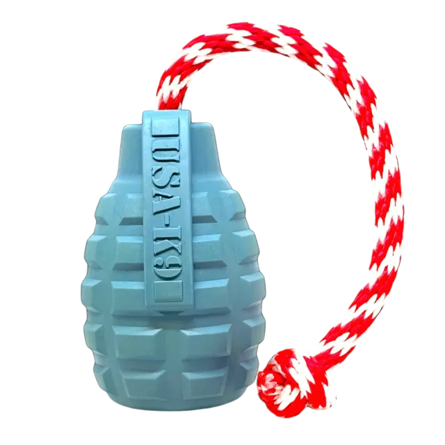 SodaPup USA-K9 Granat hundleksak large stålblå krafttugg