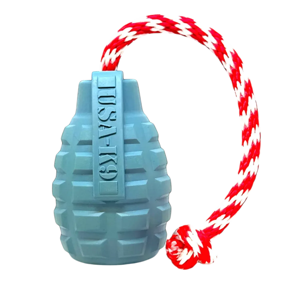 SodaPup USA-K9 Granat hundleksak large stålblå krafttugg