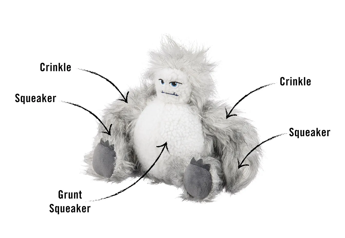 P.L.A.Y. Willow's Mythical Bettie the Yeti hundleksak stor mjuk