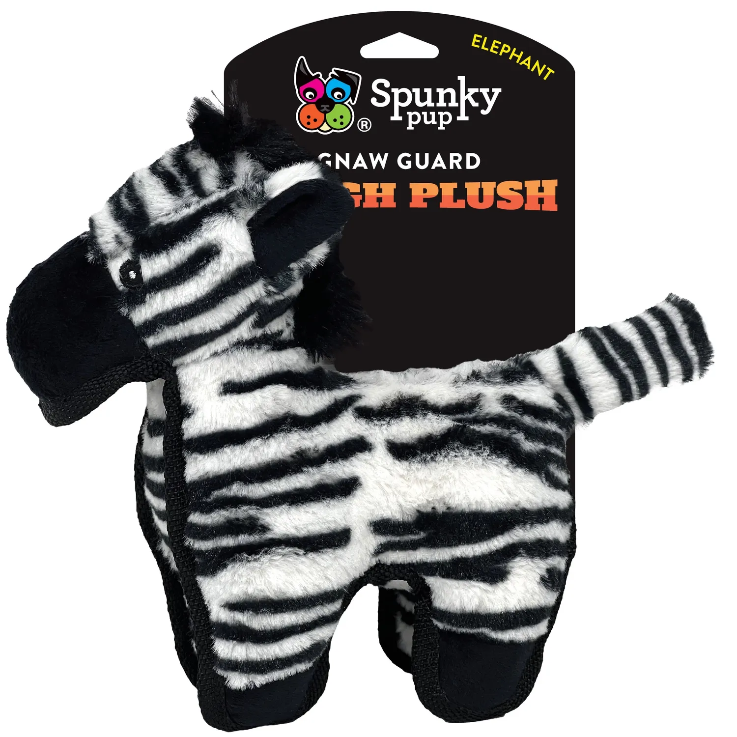 Spunky Pup Tough Plush Triple Stitch mjukisleksak Elefant Regular slitstark