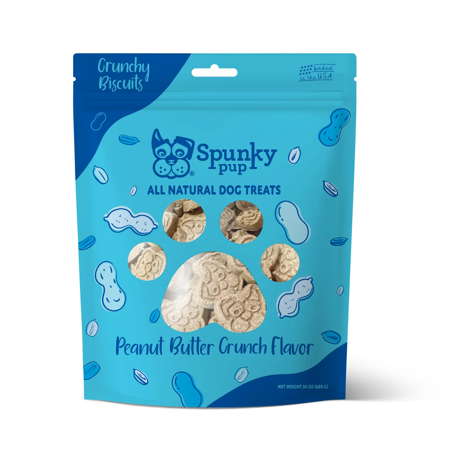 Spunky Pup Baked Biscuits hundkex prime rib 680 g naturliga