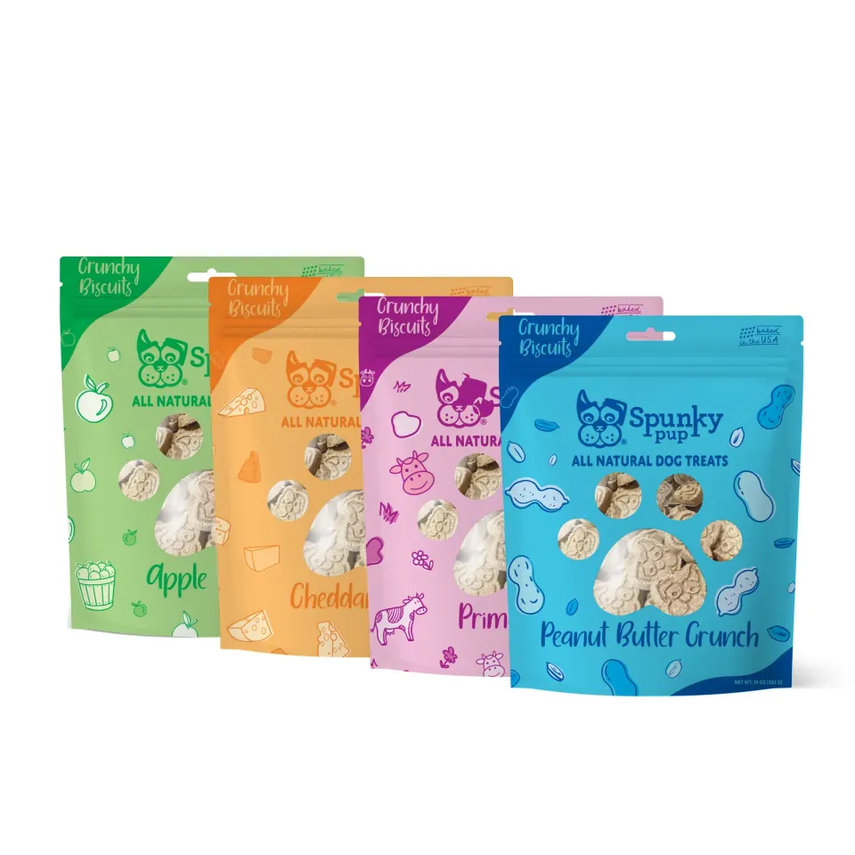 Spunky Pup All Natural Baked Biscuits hundkex Prime Rib 10 oz naturliga