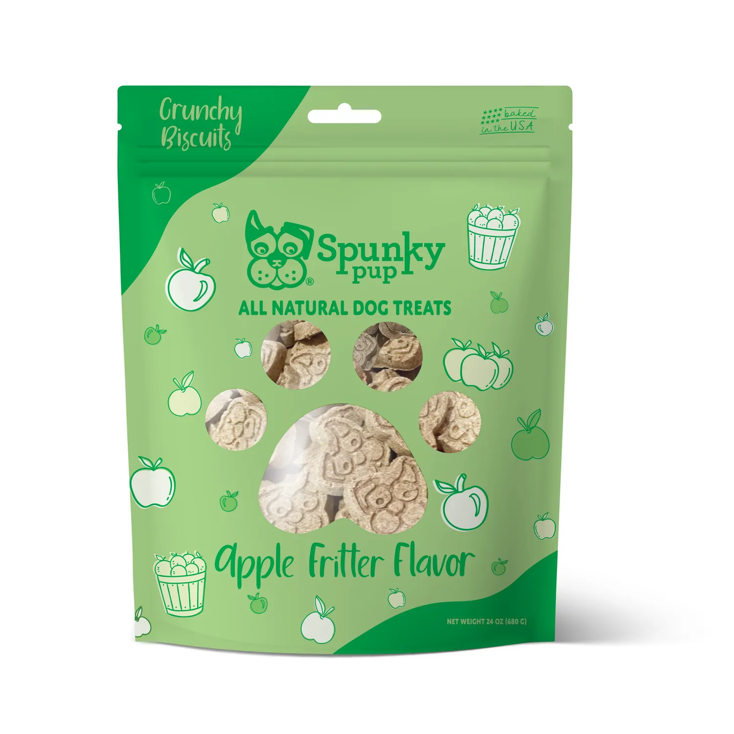 Spunky Pup Baked Biscuits hundkex prime rib 680 g naturliga