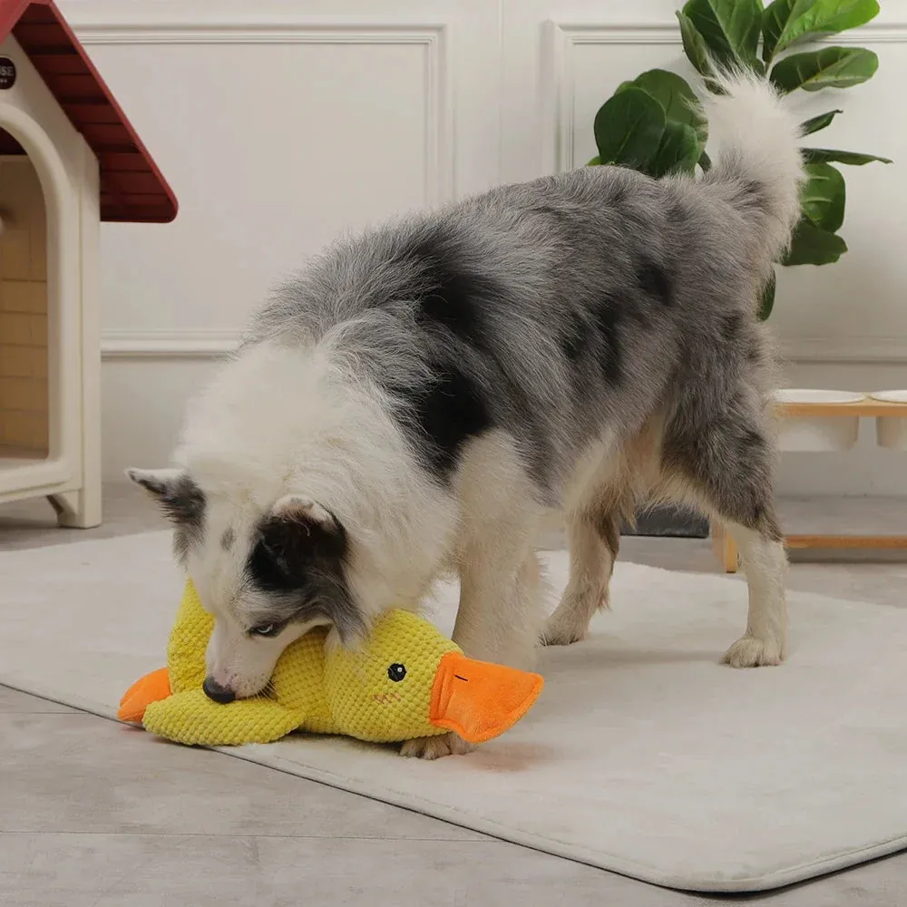 Pawtato anka pipleksak hund mjuk gul 25 cm