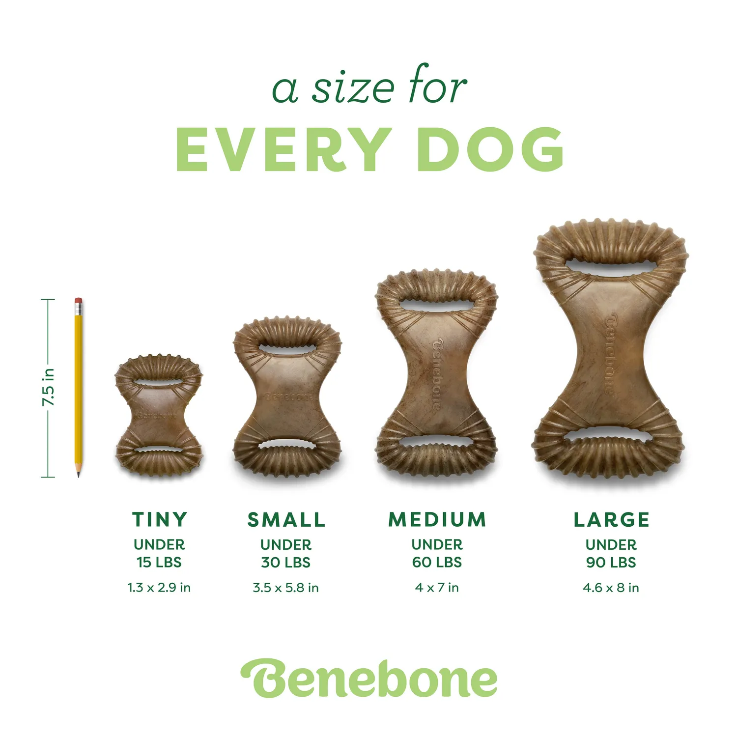 Benebone Dental Chew tuggben medium bacon tandborste