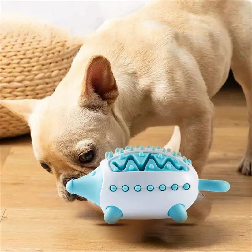 Pawtato Igelkott hundleksak godisdispenser rullande gummi