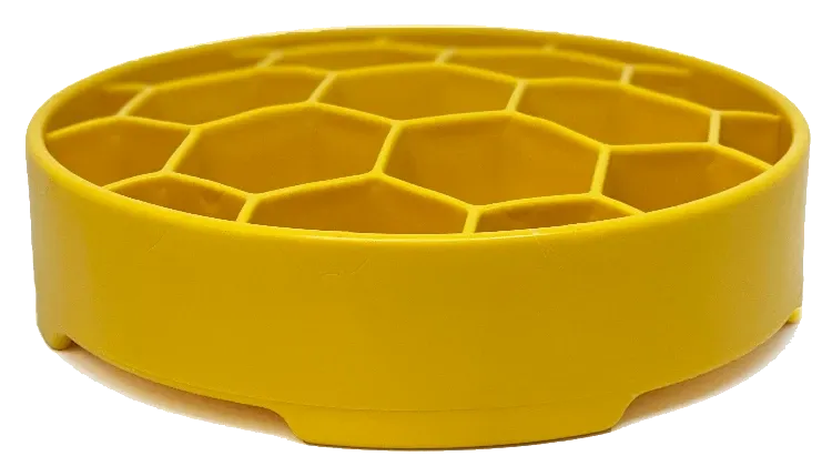 SodaPup Honeycomb slow feeder matskål gul andrasortering