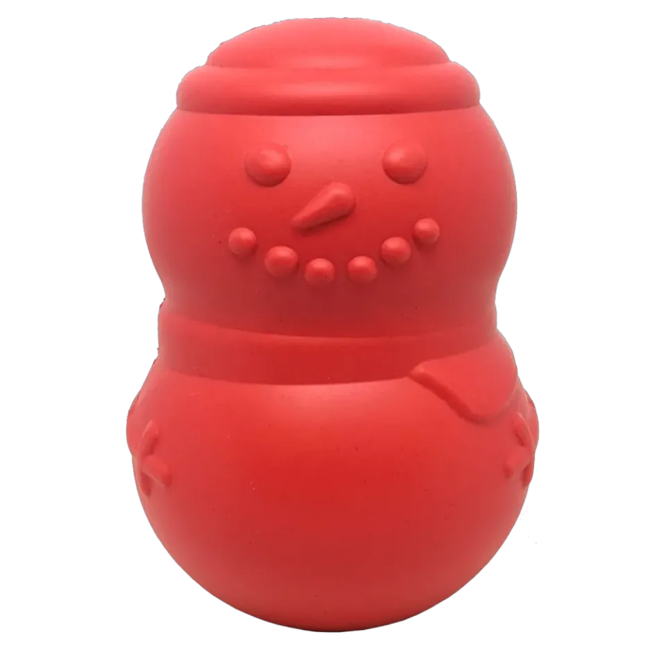 SodaPup Snowman tuggleksak large naturgummi snögubbe