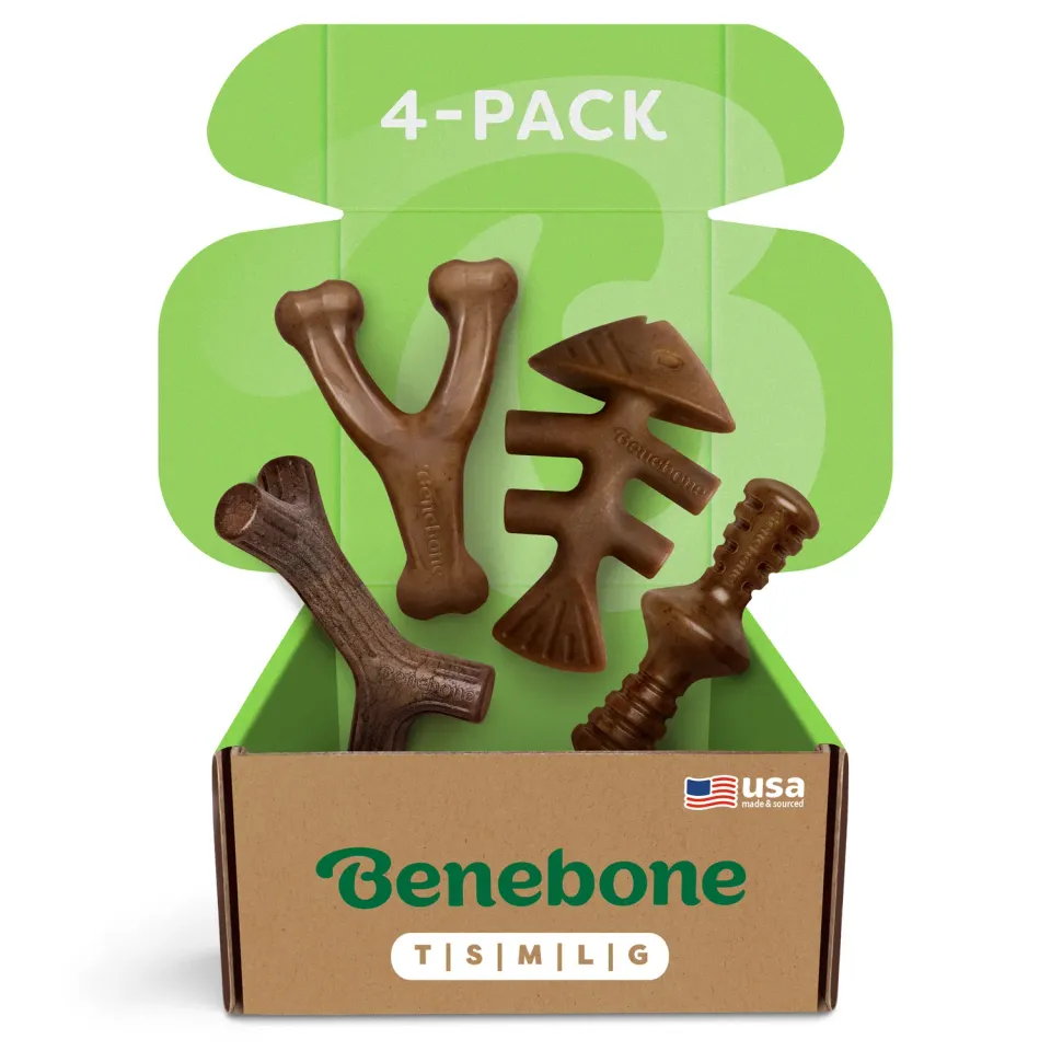 Benebone Classic Chew Collection tuggben 4-pack nylon