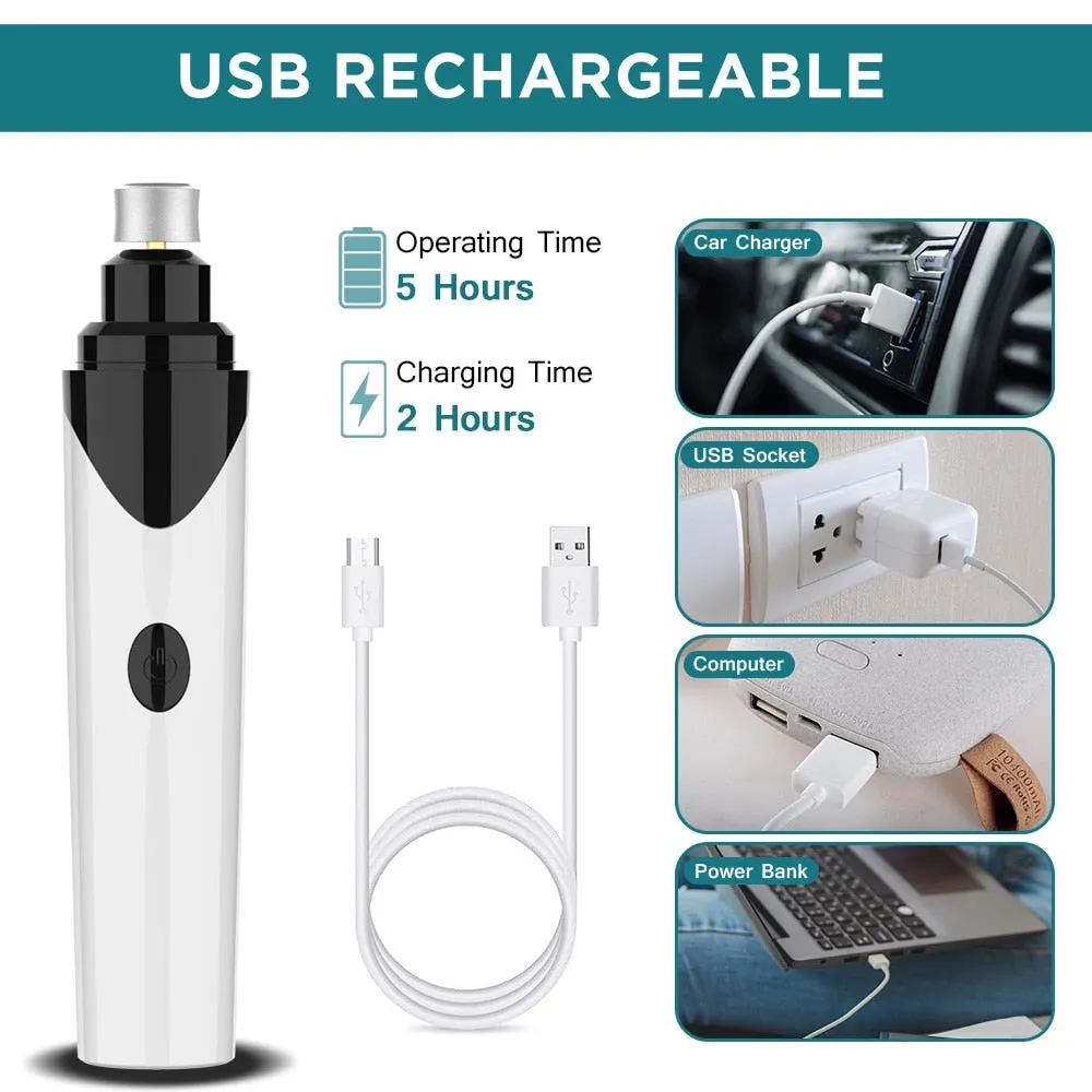 Pawtato Quiet Nail Grinder kloslip små hundar USB