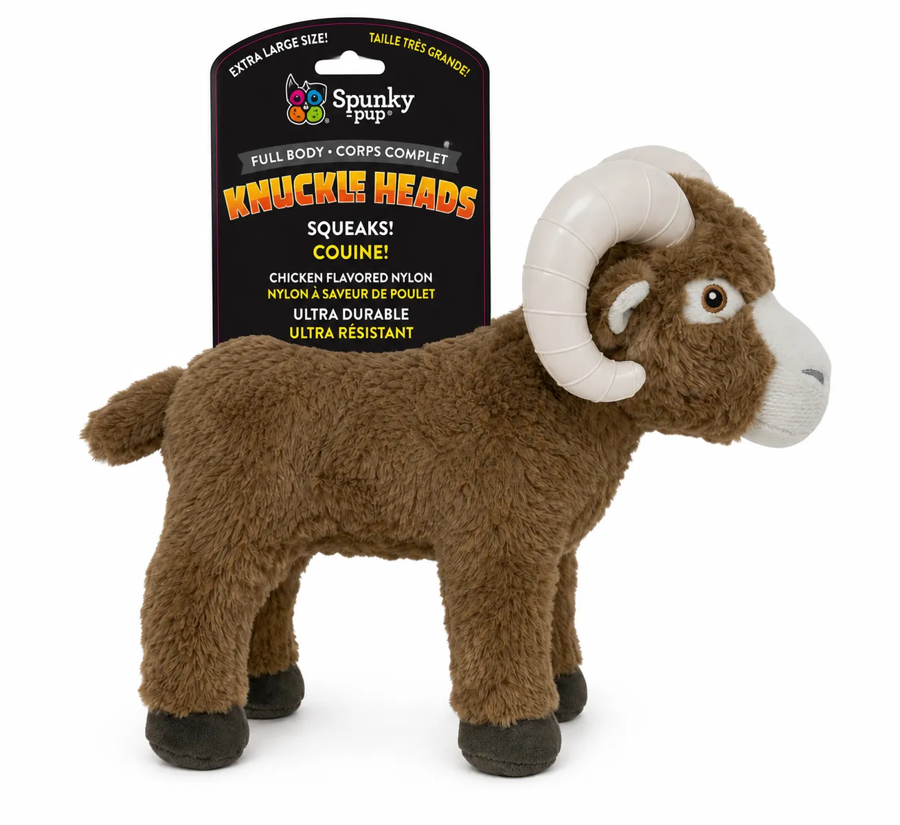 Spunky Pup Knuckle Heads Full Body mjukis tuggben