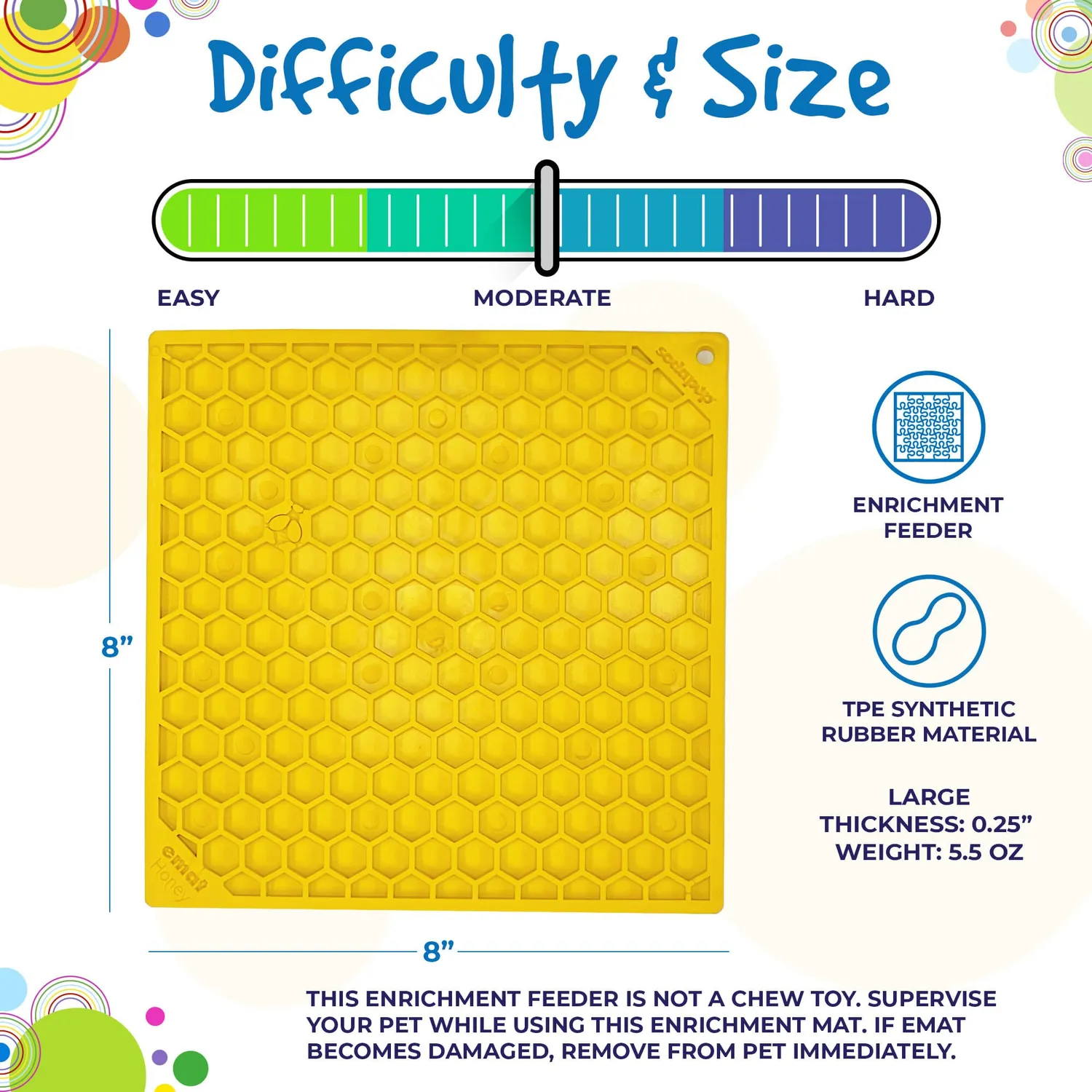SodaPup Honeycomb eMat slickmatta large gul svår