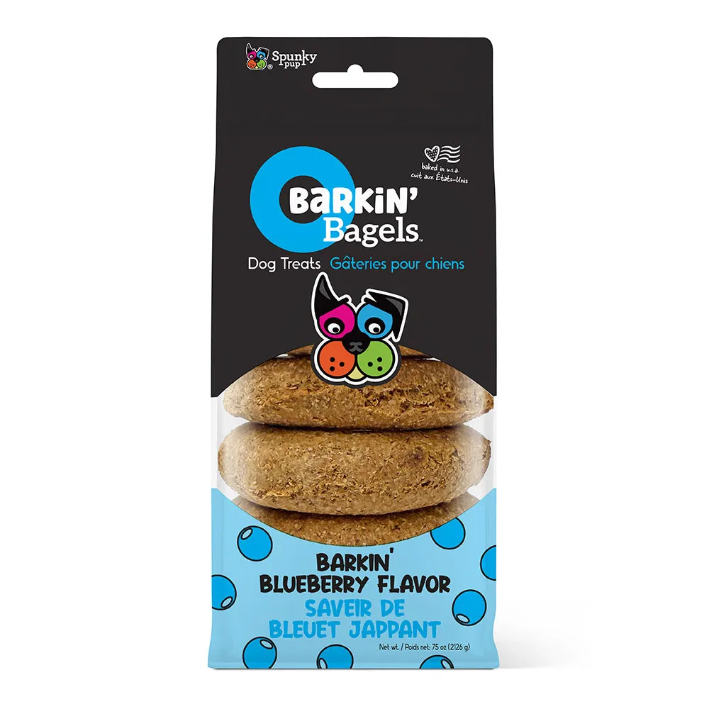Spunky Pup Barkin Bagels hundgodis jordnötssmör krispiga