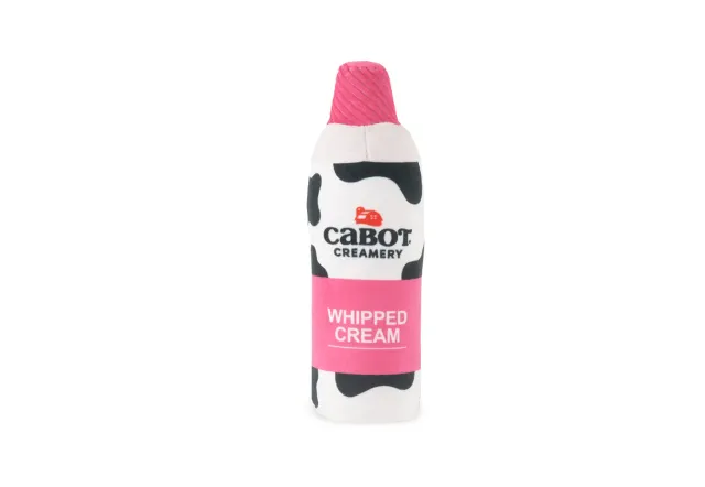 P.L.A.Y. Cabot Creamery Whipped Cream hundleksak mjuk med prassel