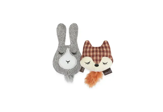 P.L.A.Y. Feline Frenzy Foxsy & Hopsy kattleksak 2-pack med kattmynta