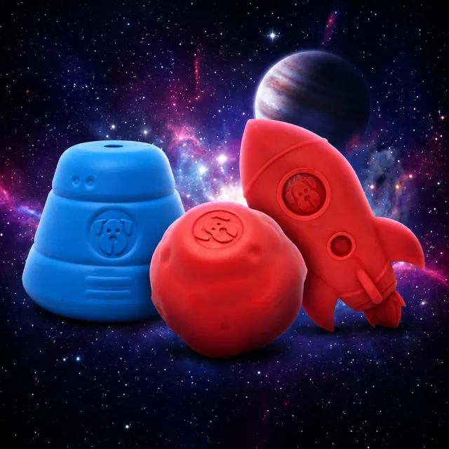 SodaPup Space Bundle hundleksaker 3-pack starka tuggare