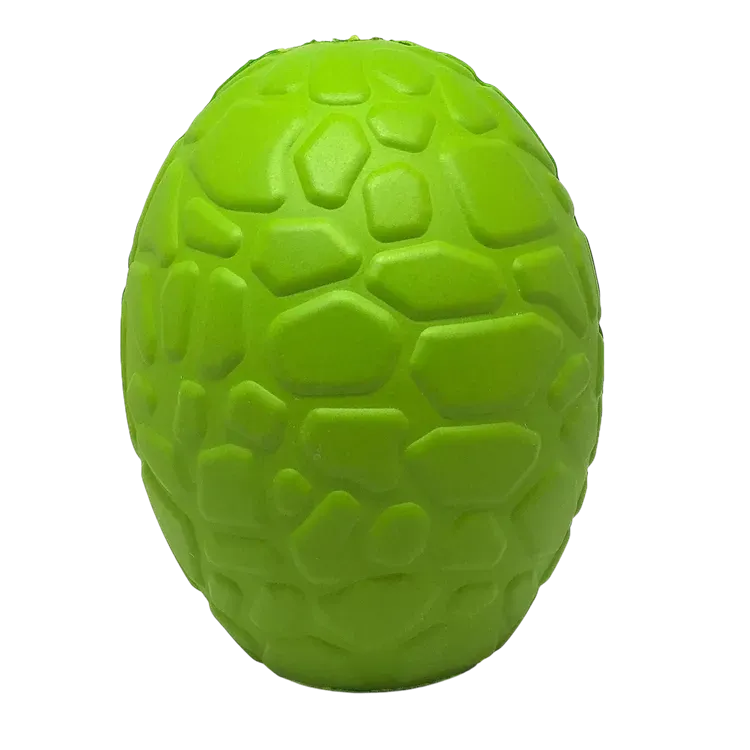 SodaPup Dinosaur Egg hundleksak large grön gummi