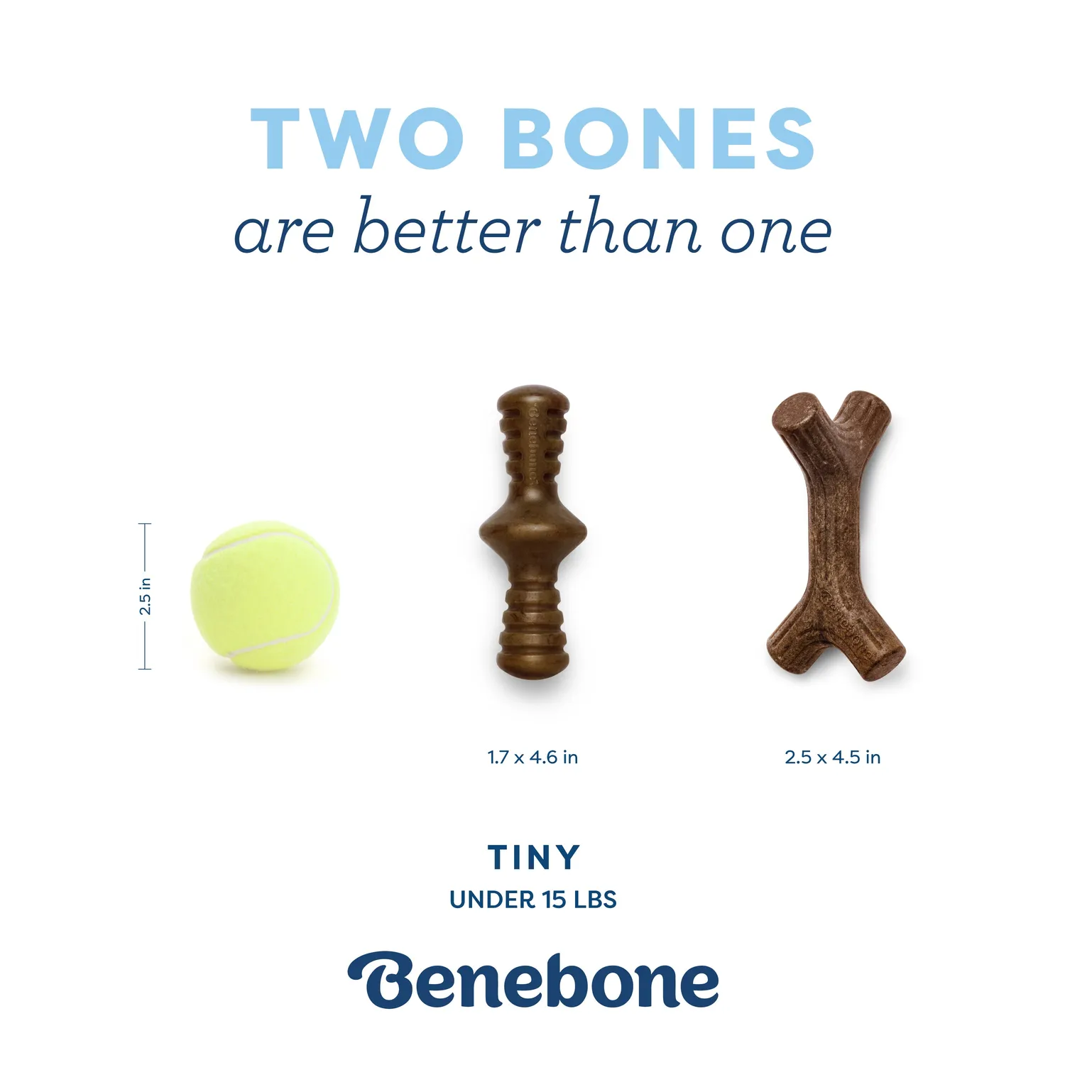 Benebone Puppy Zaggler tuggleksak tiny bacon