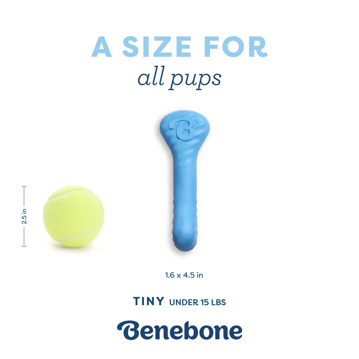 Benebone Puppy Bone tuggben tiny gummi