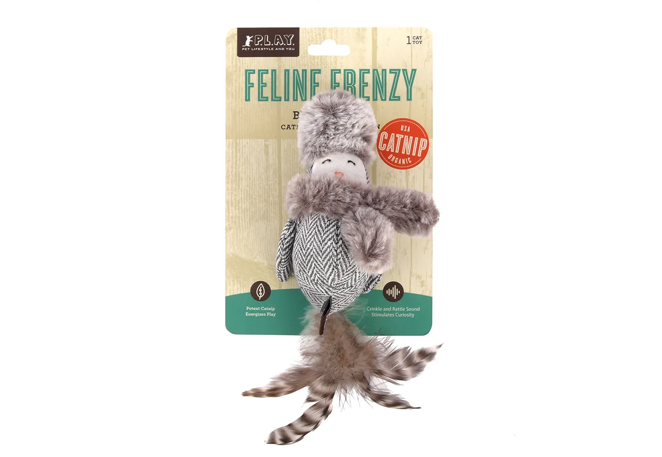 P.L.A.Y. Feline Frenzy Blissful Birdie kattleksak fågel med kattmynta