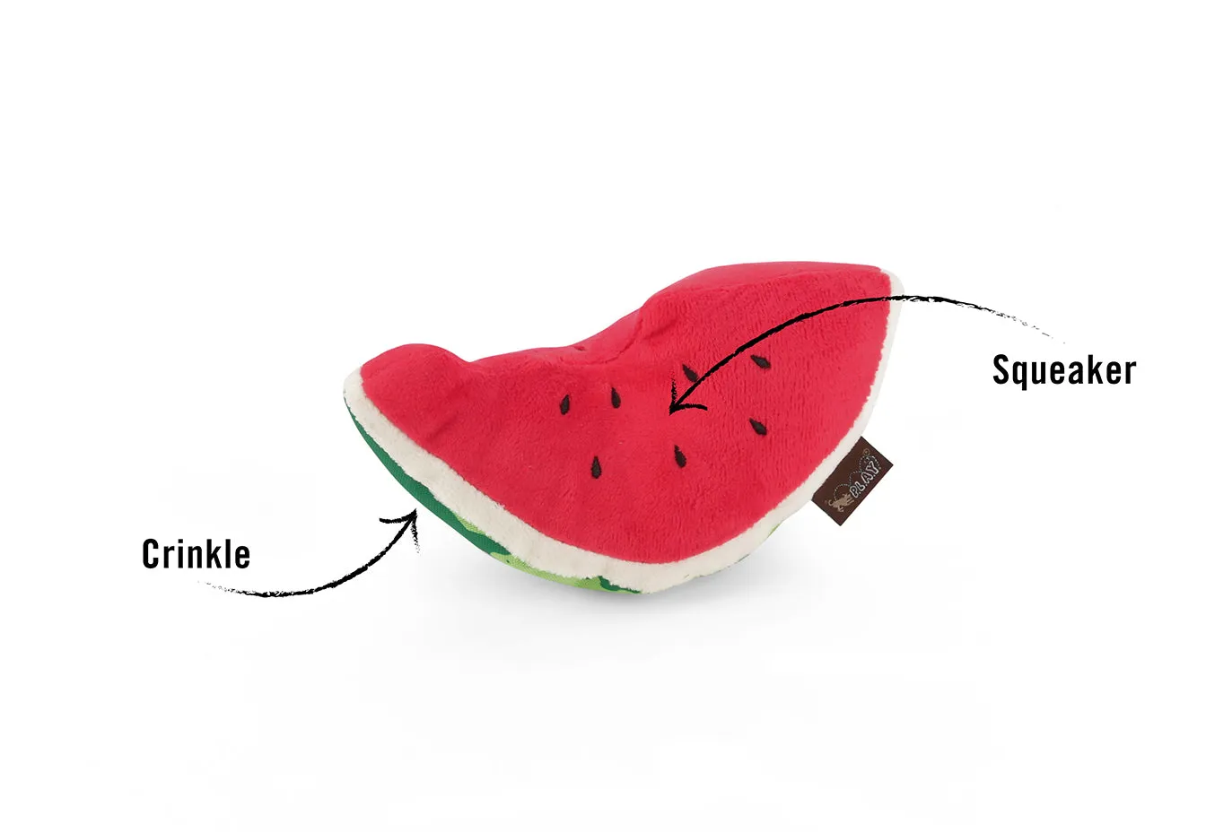 P.L.A.Y. Tropical Paradise Wagging Watermelon hundleksak röd