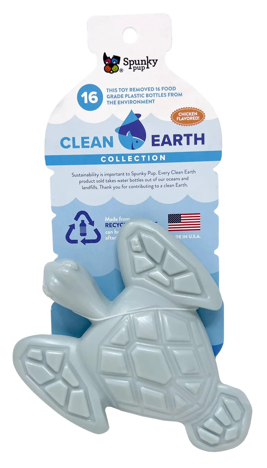 Spunky Pup Clean Earth Bone tuggben kycklingsmak
