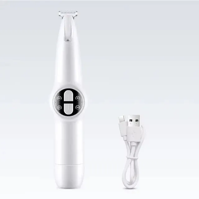 Pawtato tass-trimmer hund vit med LED 18 mm