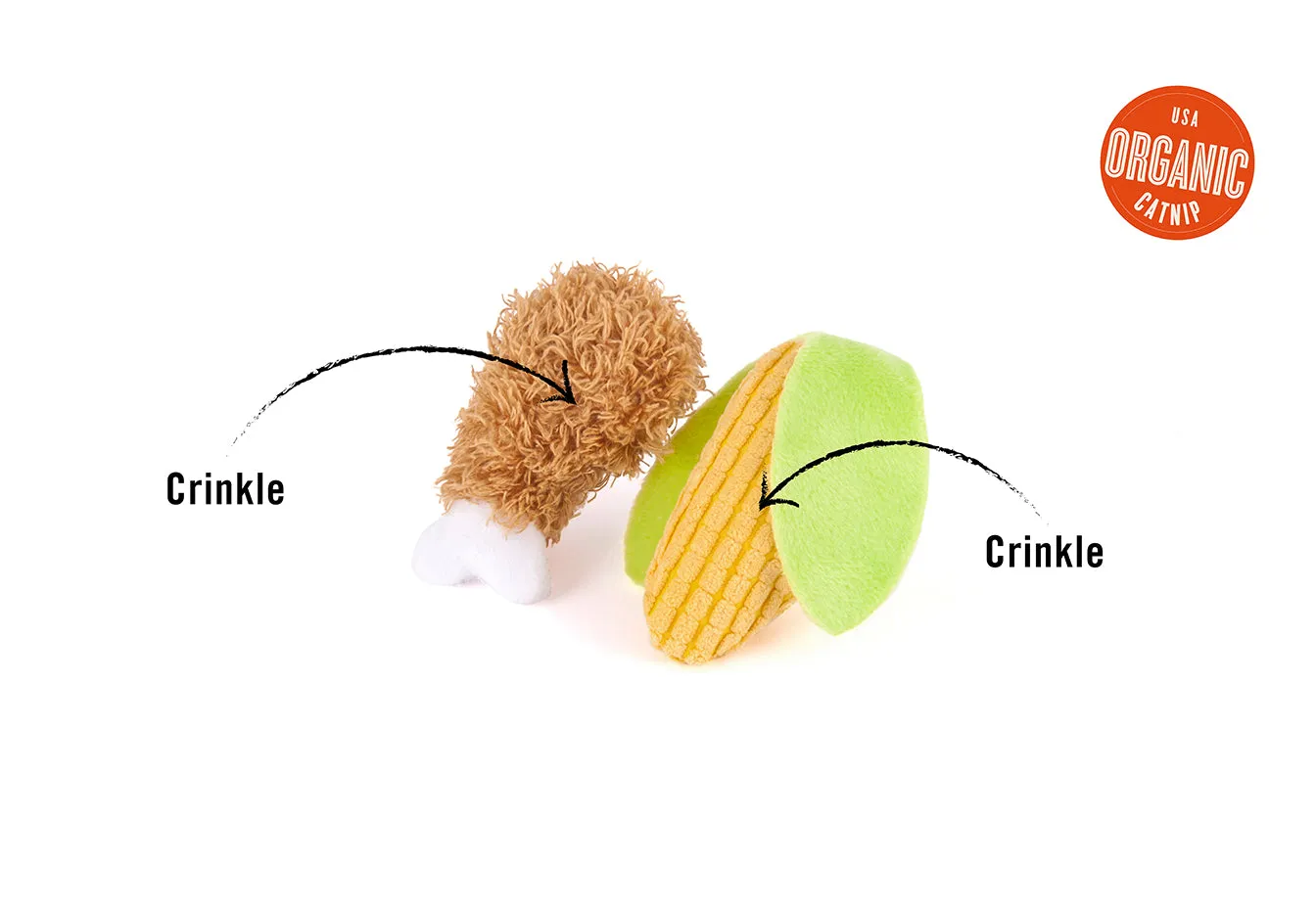 P.L.A.Y. Feline Frenzy Purrfect Picnic kattleksak 2-pack prassel