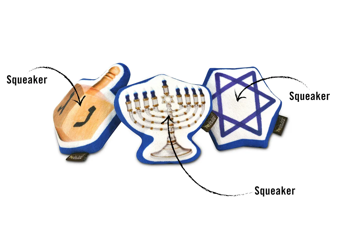 P.L.A.Y. Hanukkah Toy Set mjuk hundleksak pip S-M