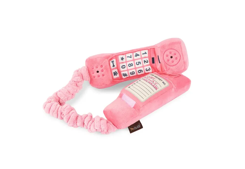 P.L.A.Y. 80s Classics Paw Talk hundleksak rosa med prassel