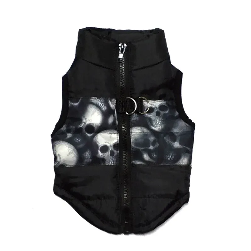 Pawtato Winter Vest hundväst liten röd skalle XS