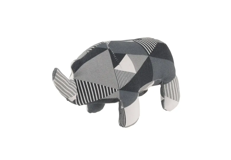 P.L.A.Y. Rhino Pal hundleksak i bomullscanvas medium/large