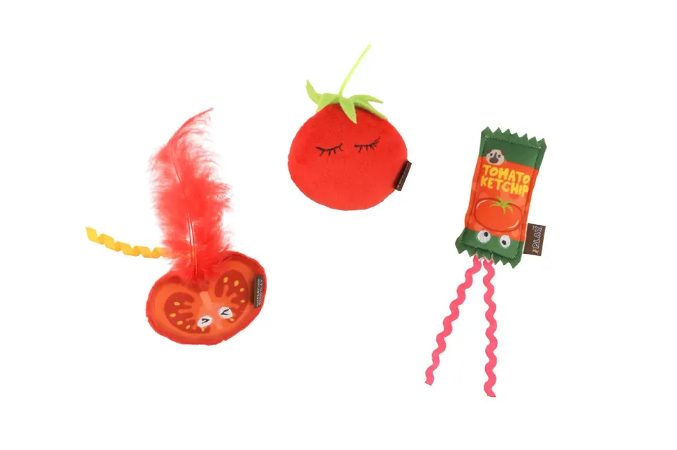 P.L.A.Y. Feline Frenzy Toma-toe Beans kattleksak 3-pack