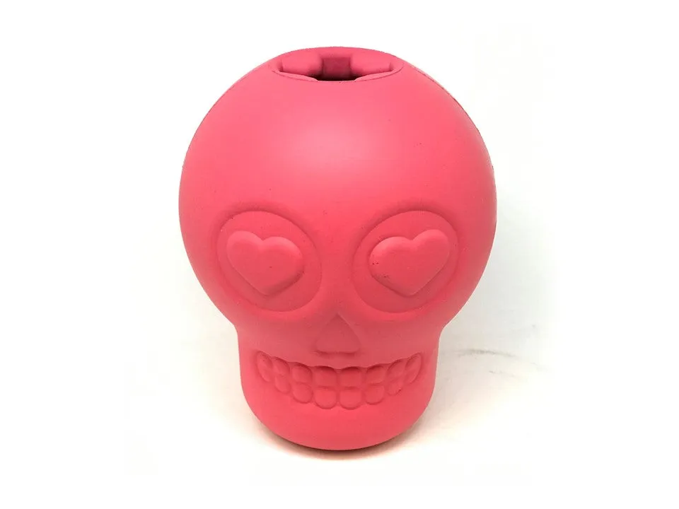 SodaPup Sugar Skull tuggleksak gummi rosa large