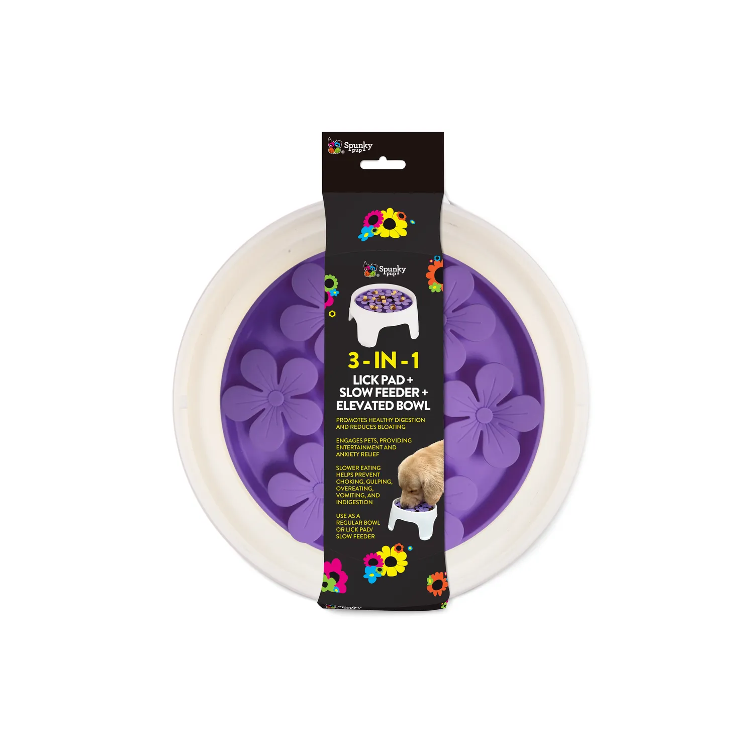 Spunky Pup 3-in-1 slickmatta slow feeder lila