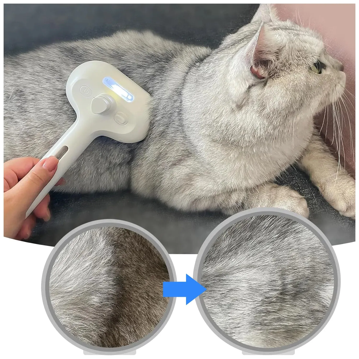Pawtato Self-Cleaning Misting hundborste rosa med spray