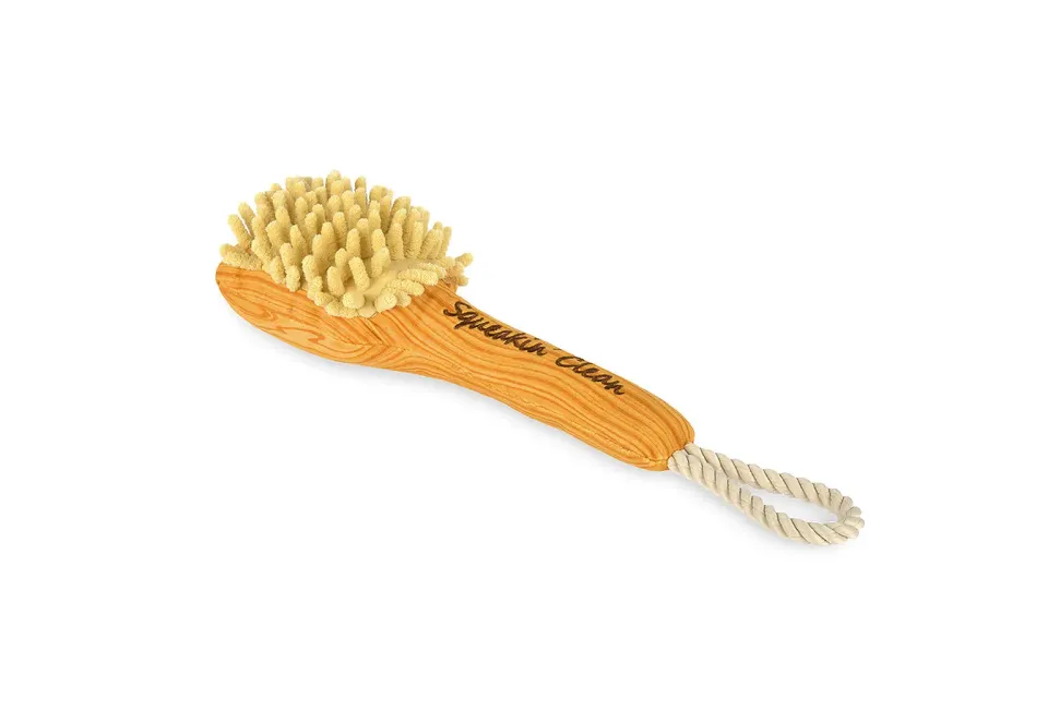 P.L.A.Y. Splish Splash Bark Bristles mjukisleksak med rep