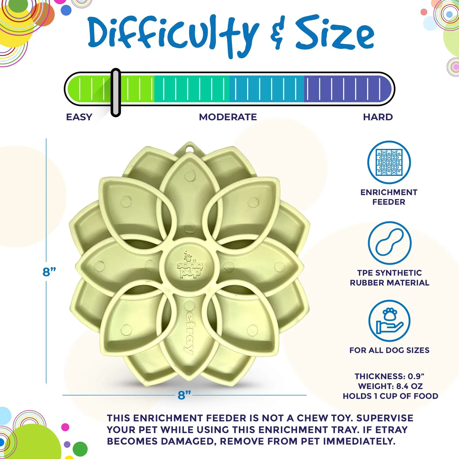 SodaPup Mandala Softie slickmatta lila sugkopp