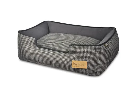 P.L.A.Y. Houndstooth Lounge Bed hundsäng M ljusblå kant