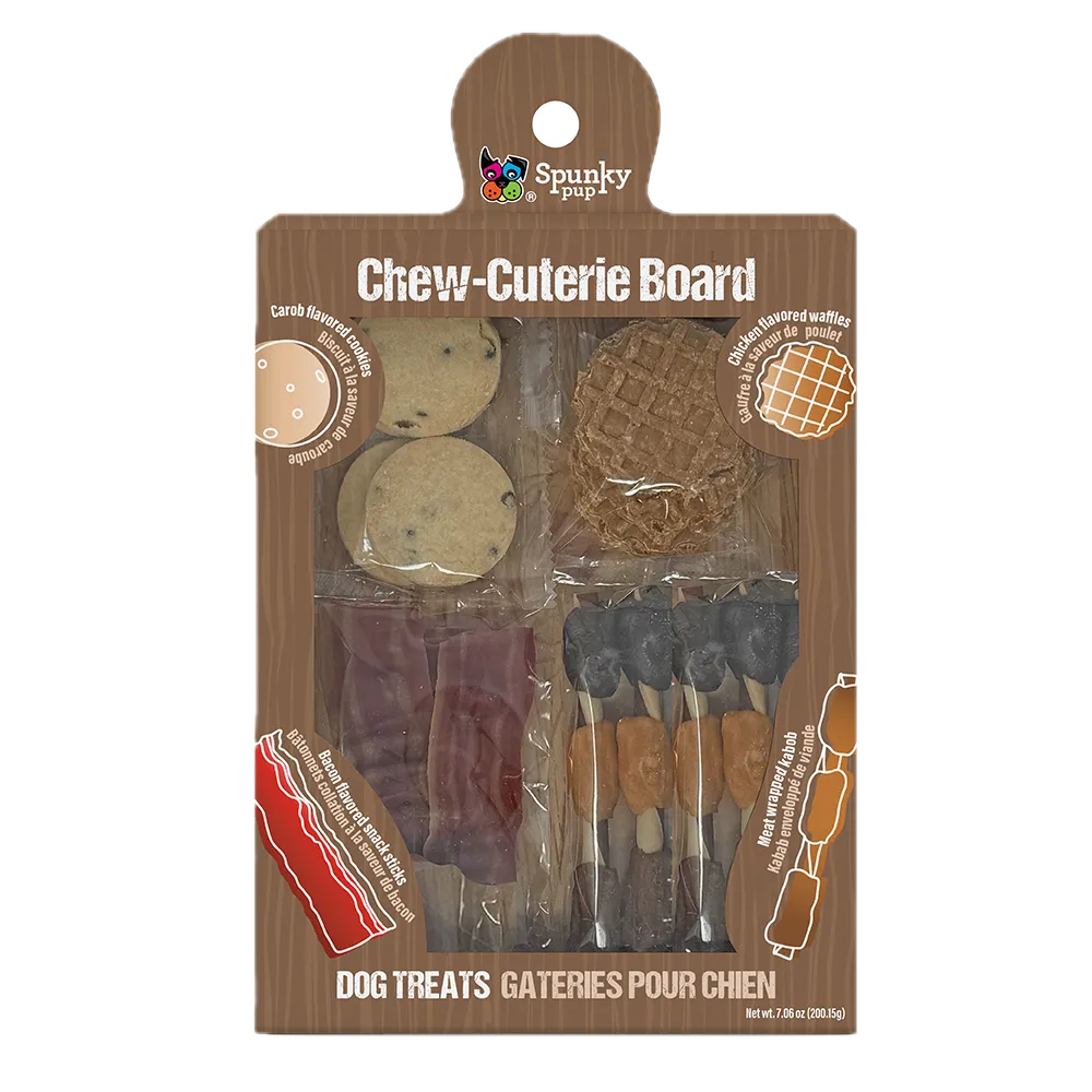 Spunky Pup Chew-Cuterie Boards hundgodis Meaty Medley proteinrik